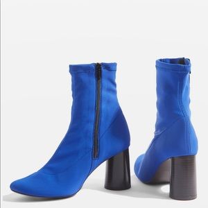 Match Sock Boots Topshop electric blue